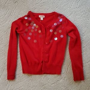 Girl's Red Caridgan